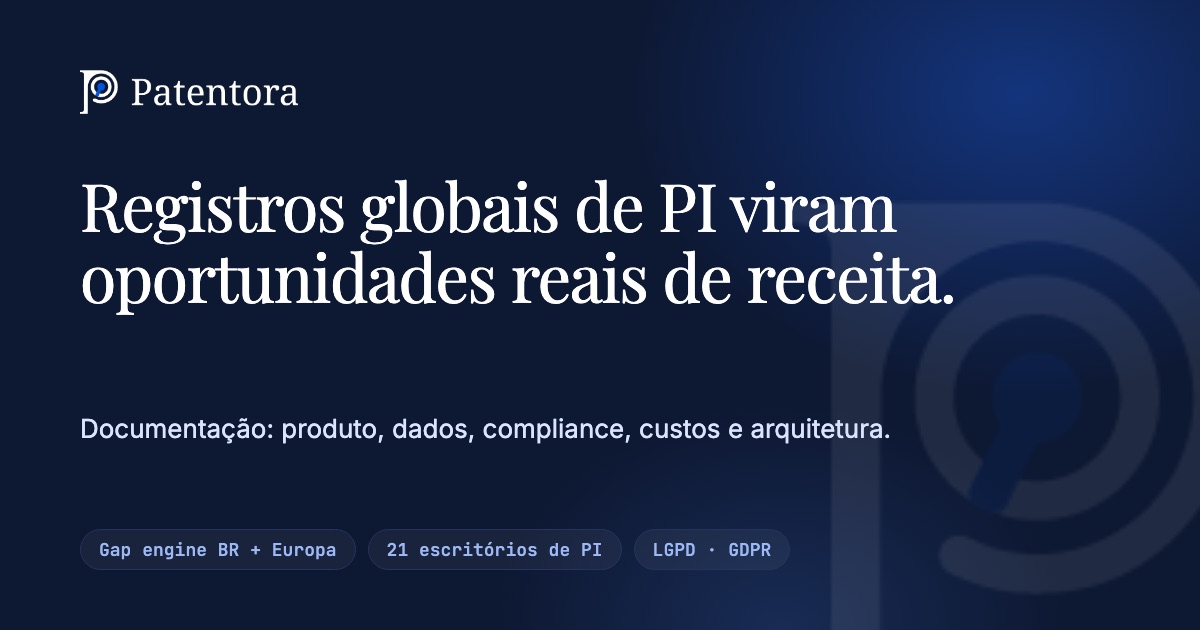 Patentora: registros globais de PI viram oportunidades reais de receita